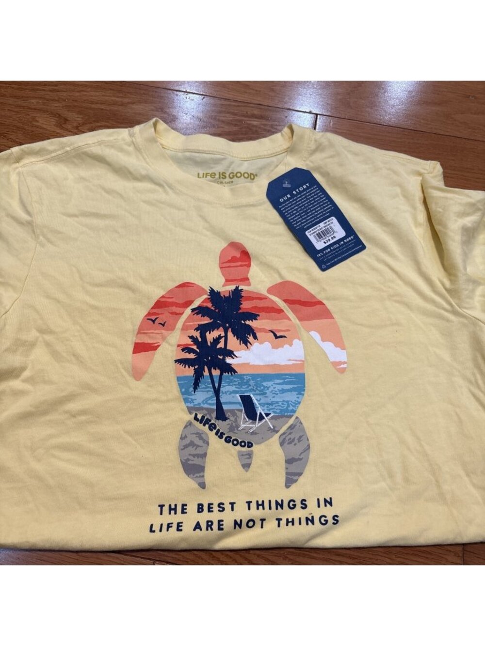 Unisex Life Is Good Shirt Large The Best Things In Life Are Not Things NWT